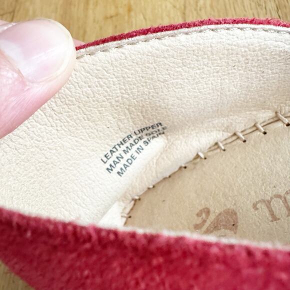 Macarena Womens Red Espadrilles Flats Suede Leather Shoes Sz 9/40 Made in Spain - Picture 5 of 9